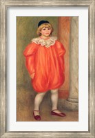 Framed Claude Renoir in a clown costume, 1909