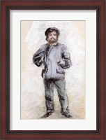 Framed Portrait of Claude Monet - standing