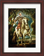 Framed Equestrian portrait of the Duke of Lerma