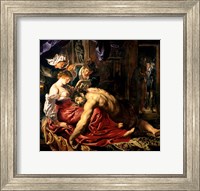 Framed Samson and Delilah, c.1609