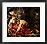 Framed Samson and Delilah, c.1609