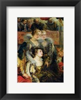 Framed Medici Cycle: The Coronation of Marie de Medici, detail of the Princesses of Guemenee and Conti