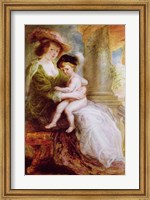 Framed Helene Fourment - with child
