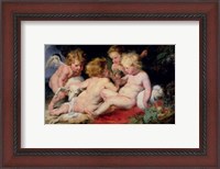 Framed Infant Christ with John the Baptist and two angels