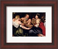 Framed Lot and his daughters
