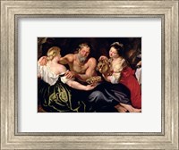 Framed Lot and his daughters