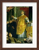 Framed Vision of St. Ignatius of Loyola