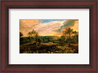 Framed Landscape with a Shepherd and his Flock