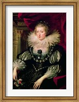 Framed Portrait of Anne of Austria - detail