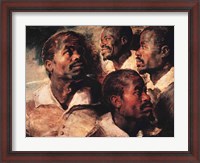 Framed Studies of the Head of a Negro