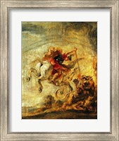 Framed Bellerophon Riding Pegasus Fighting the Chimaera
