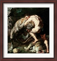 Framed Hercules Fighting the Nemean Lion
