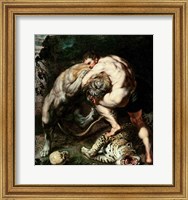 Framed Hercules Fighting the Nemean Lion
