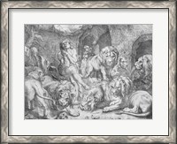 Framed Daniel in the lions' den
