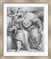 Framed Prophet Ezekiel, after Michangelo Buonarroti