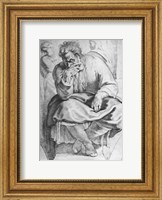Framed Prophet Jeremiah, after Michangelo Buonarroti