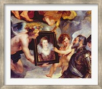 Framed Medici Cycle: Henri IV  Receiving the Portrait of Marie de Medici