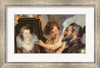 Framed Medici Cycle: Henri IV  Receiving the Portrait of Marie de Medici detail