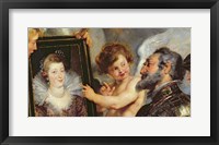 Framed Medici Cycle: Henri IV  Receiving the Portrait of Marie de Medici detail