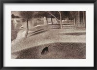 Framed Study for Sunday Afternoon on the Island of La Grande Jatte (dog detail)