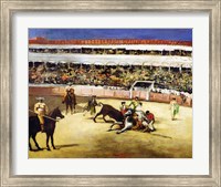Framed Bull Fight, 1865