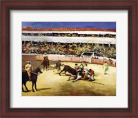 Framed Bull Fight, 1865