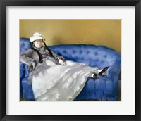 Framed Madame Manet on a Blue Sofa, 1874