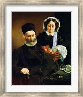 Framed Portrait of Monsieur and Madame Auguste Manet, 1860