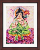 Framed Flower Buddha