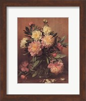 Framed Pink and White Peonies