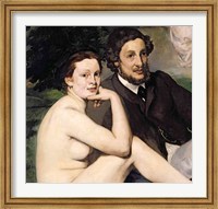 Framed Dejeuner sur l'Herbe, 1863 (seated couple)