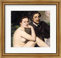 Framed Dejeuner sur l'Herbe, 1863 (seated couple)