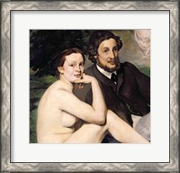 Framed Dejeuner sur l'Herbe, 1863 (seated couple)