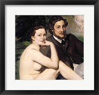 Framed Dejeuner sur l'Herbe, 1863 (seated couple)