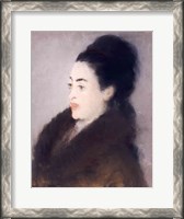 Framed Woman in a Fur Coat in Profile, 1879