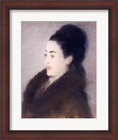 Framed Woman in a Fur Coat in Profile, 1879