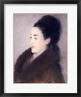 Framed Woman in a Fur Coat in Profile, 1879