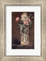 Framed Flowers in a Crystal Vase