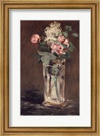 Framed Flowers in a Crystal Vase