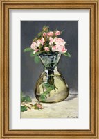 Framed Moss Roses in a Vase, 1882