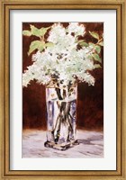 Framed White Lilac in a Crystal Vase, 1882