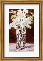 Framed White Lilac in a Crystal Vase, 1882