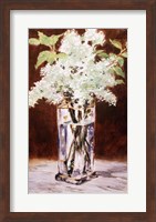 Framed White Lilac in a Crystal Vase, 1882