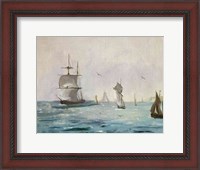 Framed Fishing Boat Arriving, with the Wind Behind, 1864