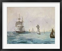 Framed Fishing Boat Arriving, with the Wind Behind, 1864