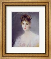 Framed Portrait of a Young Woman with Blonde Hair and Blue Eyes, 1878