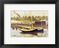 Framed Study of a boat at Argenteuil, 1874