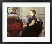 Framed Madame Manet at the Piano, 1868