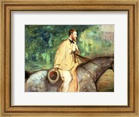 Framed Portrait of Gillaudin on a horse