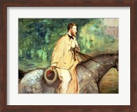 Framed Portrait of Gillaudin on a horse